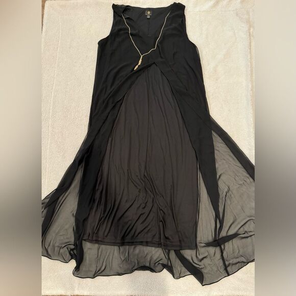 Black XXL JM Collection Maxi Dress With Removable Necklace New with Tags - Picture 7 of 9
